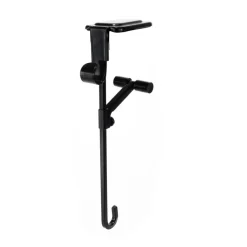 Set Of 3 Black Mantle Garland And Stocking Hanger 6.5