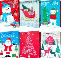 Set Of 672 Christmas Gift Bags With Spinner Retail Rack