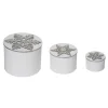 Set Of 3 Christmas Snowflake Storage Containers 8"