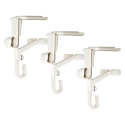 Set Of 3 Cotton White Christmas Mantle Garland And Stocking Hanger