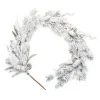 Set Of 2 Flocked Mixed Pine Artificial Christmas Garlands 5.5' X 8.25"
