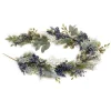 Set Of 2 Frosted Blueberry Pine Artificial Christmas Garlands 5.75' X 9"