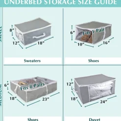 Set Of 2 Gray Damask Patterned Soft Storage Bins With Zipper Closure 18