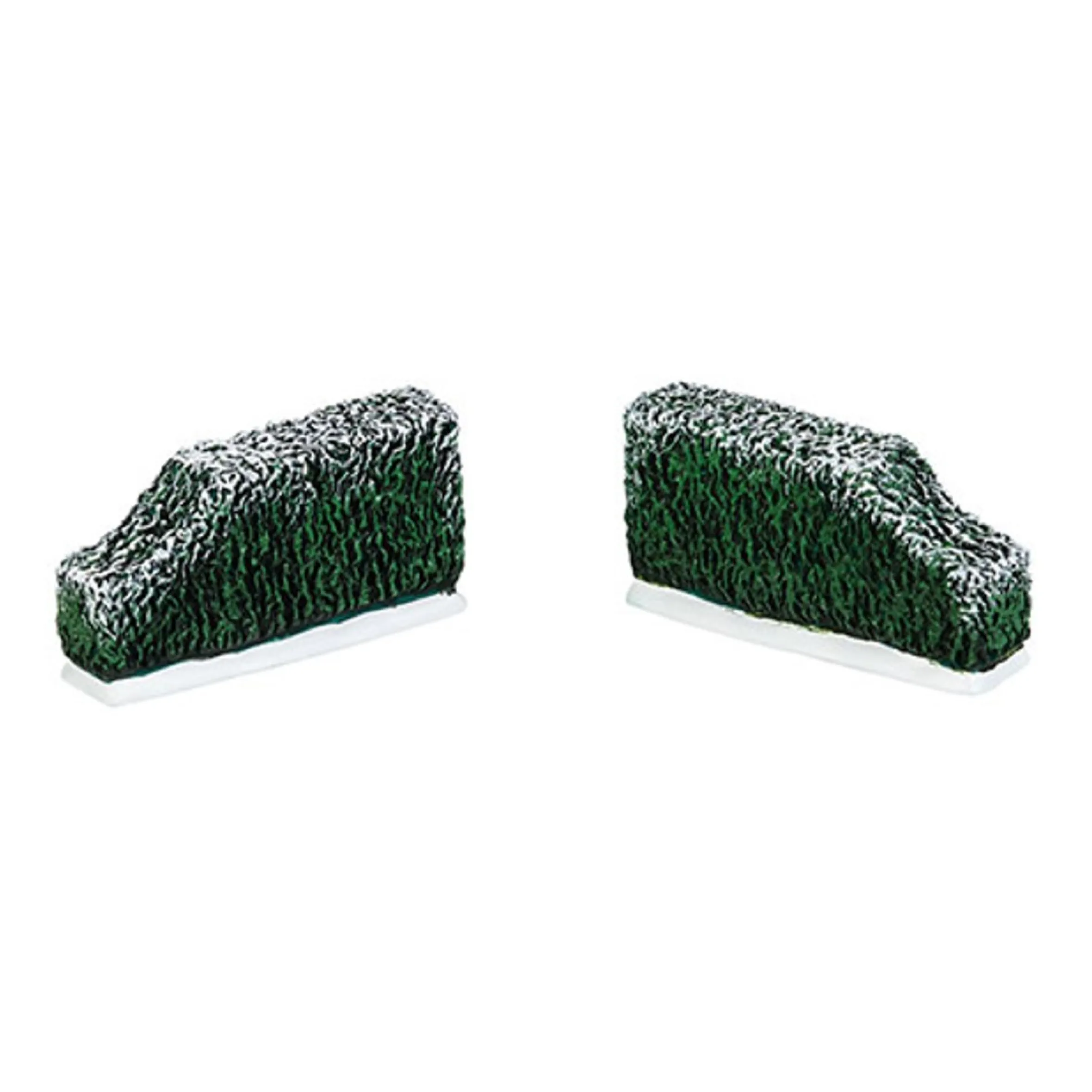 Set Of 2 Green And White Tudor Gardens Tapered Edge Accessory 3.25"