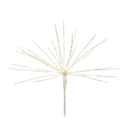 Set Of 2 Lighted Led Starburst Christmas Tree Topper - White Lights