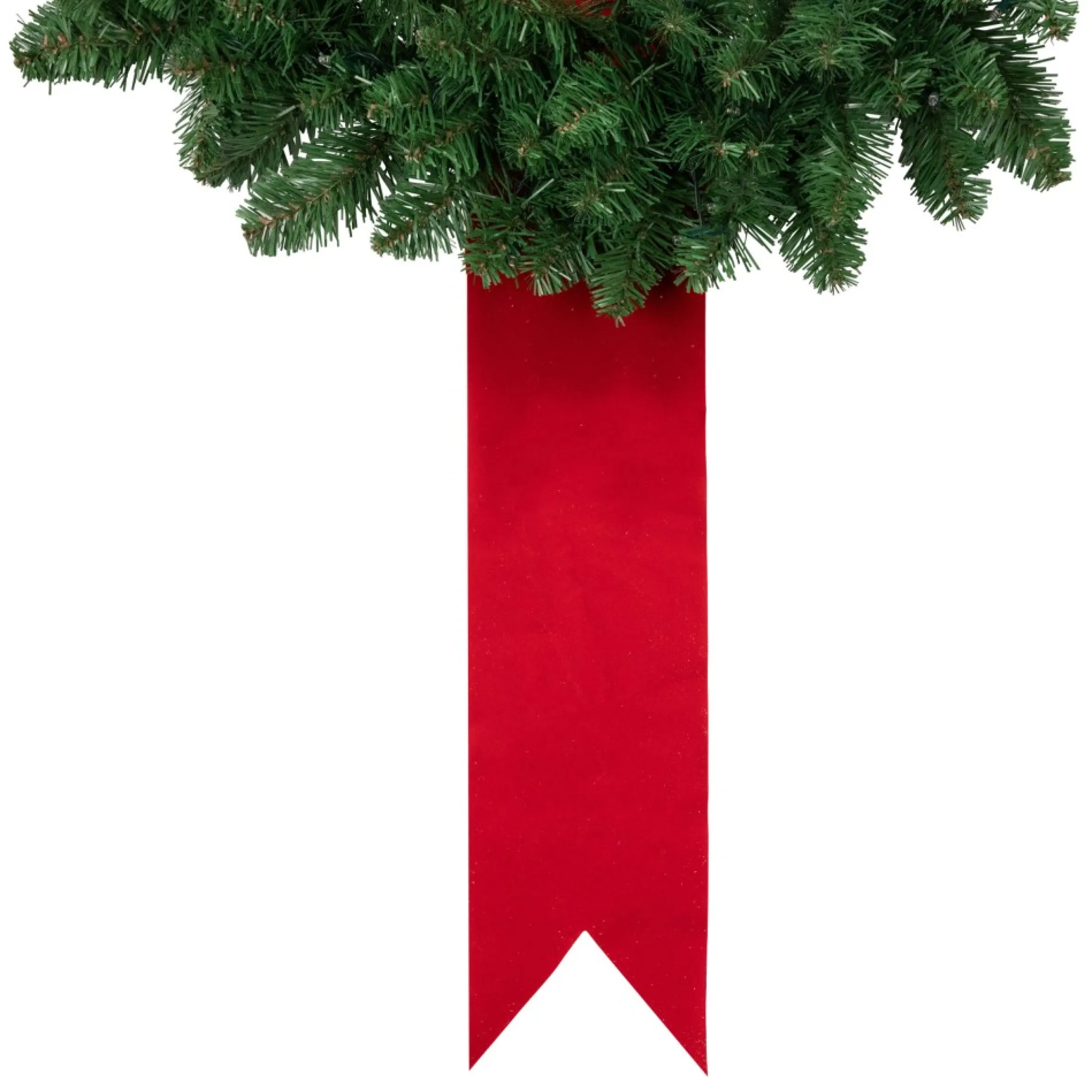 Set Of 3 Pre-Lit Battery Operated Wreaths On Red Ribbon Christmas Decoration, 6.5'