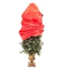 Set Of 2 Red And Black Christmas Topiary Storage Bags With Drawstring 36"