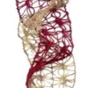 Set Of 4 Red And Gold Christmas Ribbon Garlands 6.25'