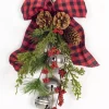Set Of 6 Red And Green Christmas Ties With Pines/Bells/Cherries 15"