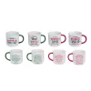 Set Of 4 Red And Green Traditional Christmas Recipe Mug Decor 5"