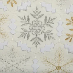 Set Of 4 Silver Colored Snowflake Design Placemats 19