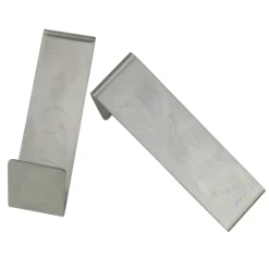 Set Of 2 Silver Outdoor Wreath Siding Hooks 4.25"