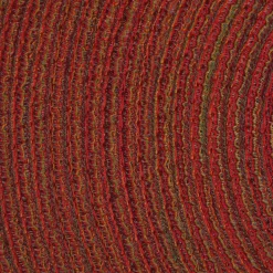 Set Of 6 Variegated Red Round Woven Placemats 15" X 15"