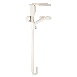 Set Of 2 White Christmas Mantle Garland And Stocking Hanger 6.50