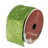 Shimmering Lime Green Solid Wired Christmas Craft Ribbon - 2.5" X 10 Yards