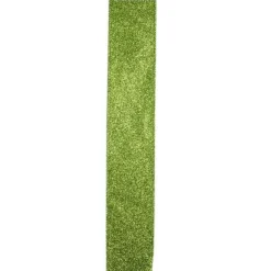 Shimmering Lime Green Solid Wired Christmas Craft Ribbon - 2.5" X 10 Yards