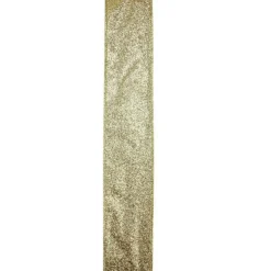 Shimmering Metallic Gold Ribbed Wired Craft Ribbon 2.5" X 10 Yards
