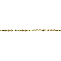 9' Shiny And Matte Gold Beaded Christmas Garland, Unlit