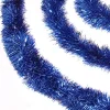 50' Shiny Lavish Blue Christmas And Hanukkah Foil Tinsel Garland - Unlit