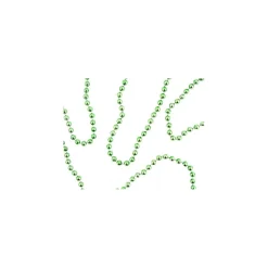 Shiny Metallic Lime Green Beaded Christmas Garland 15' X 6.25Mm