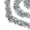 50' Shiny Silver Wide Cut Christmas Tinsel Garland - Unlit