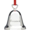 3.75" Silver And Red Metallic Christmas Decorative Bell