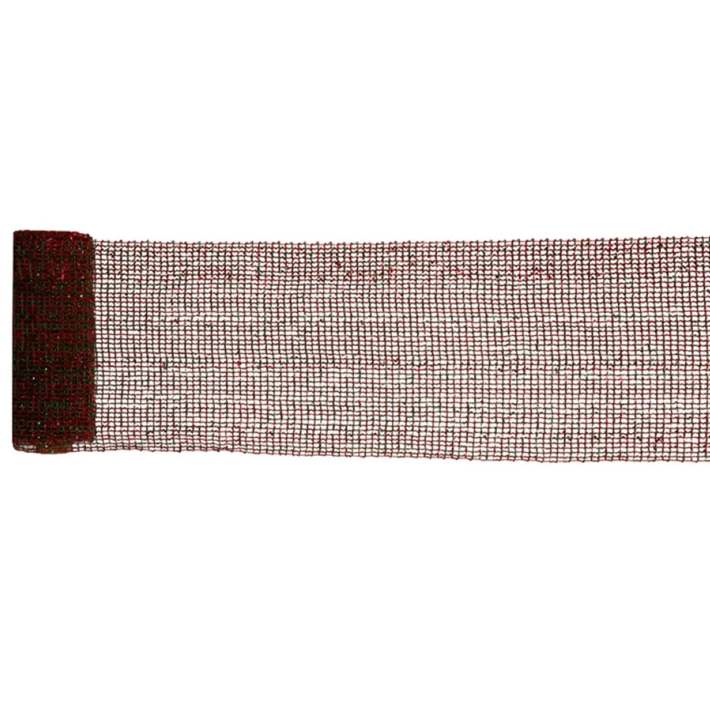 Silver And Red Sparkling Christmas Craft Ribbon 6" X 4 Yards