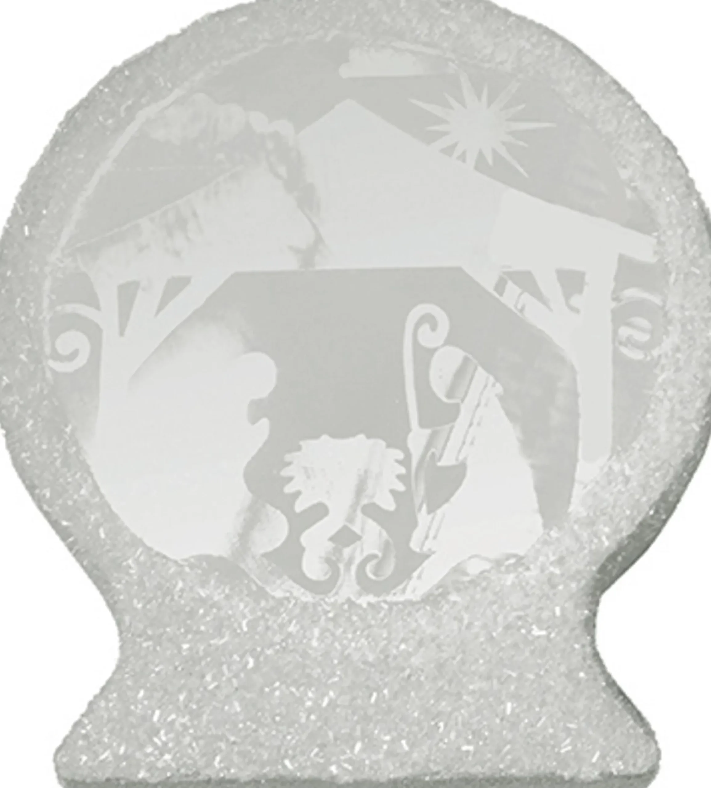9.25" Silver Battery Operated Nativity Scene Christmas Tabletop Decor