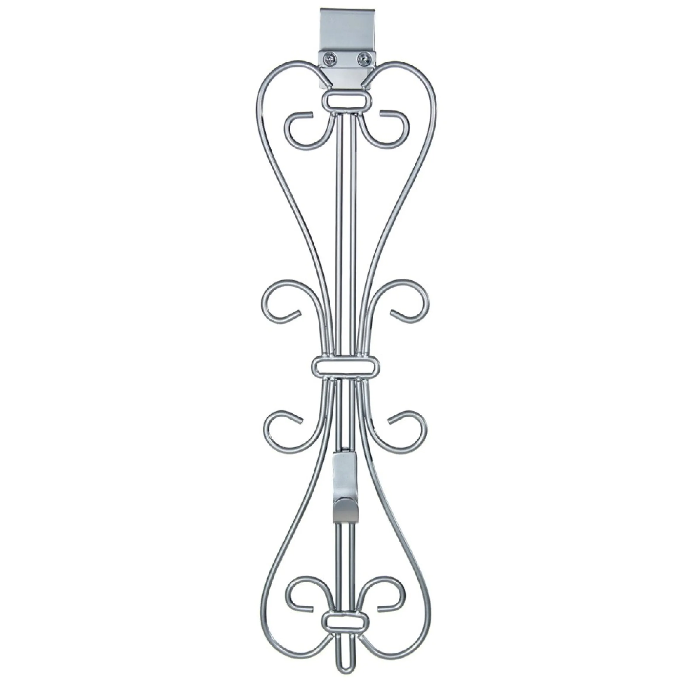 19.5" Silver Decorative Adjustable Wreath Hanger