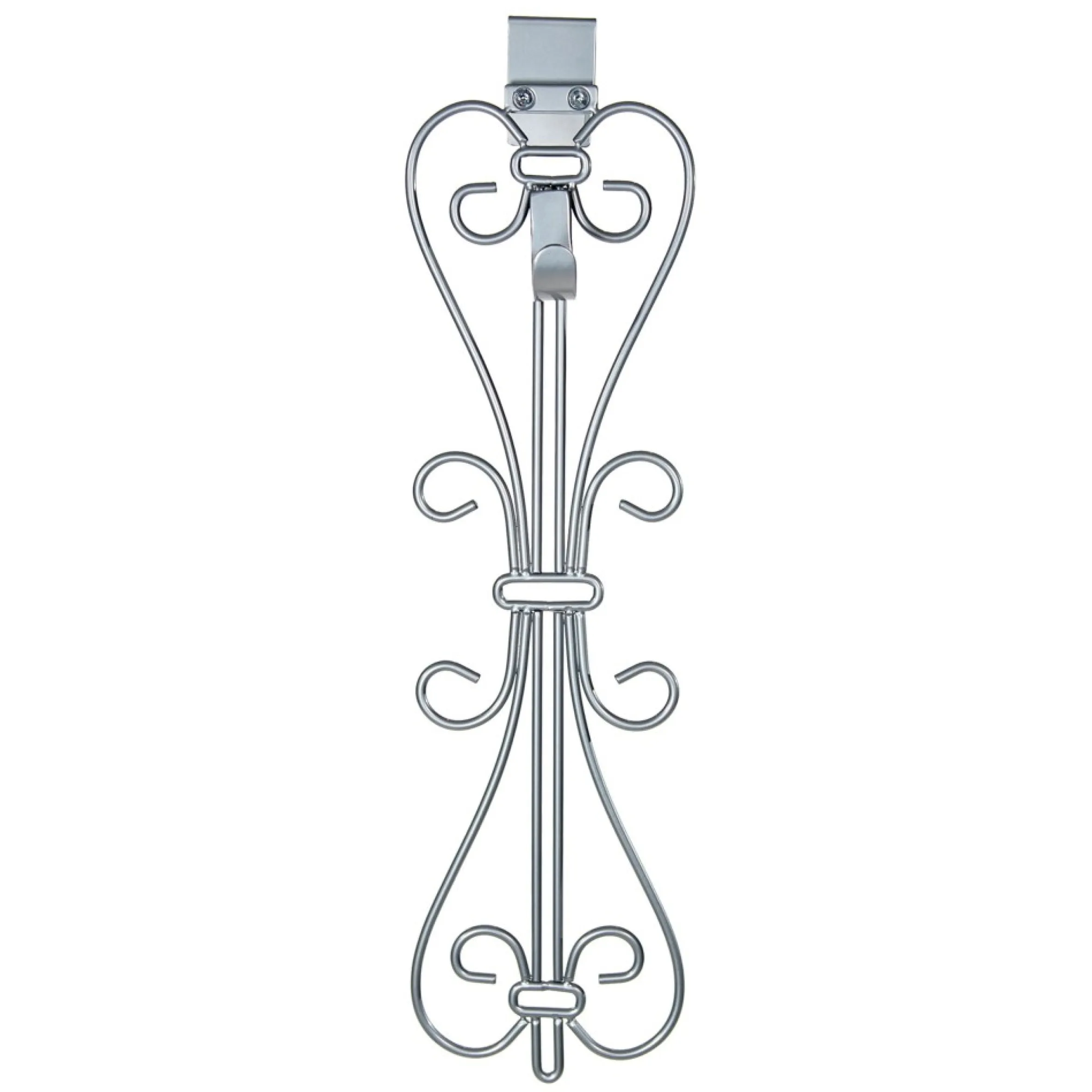 19.5" Silver Decorative Adjustable Wreath Hanger