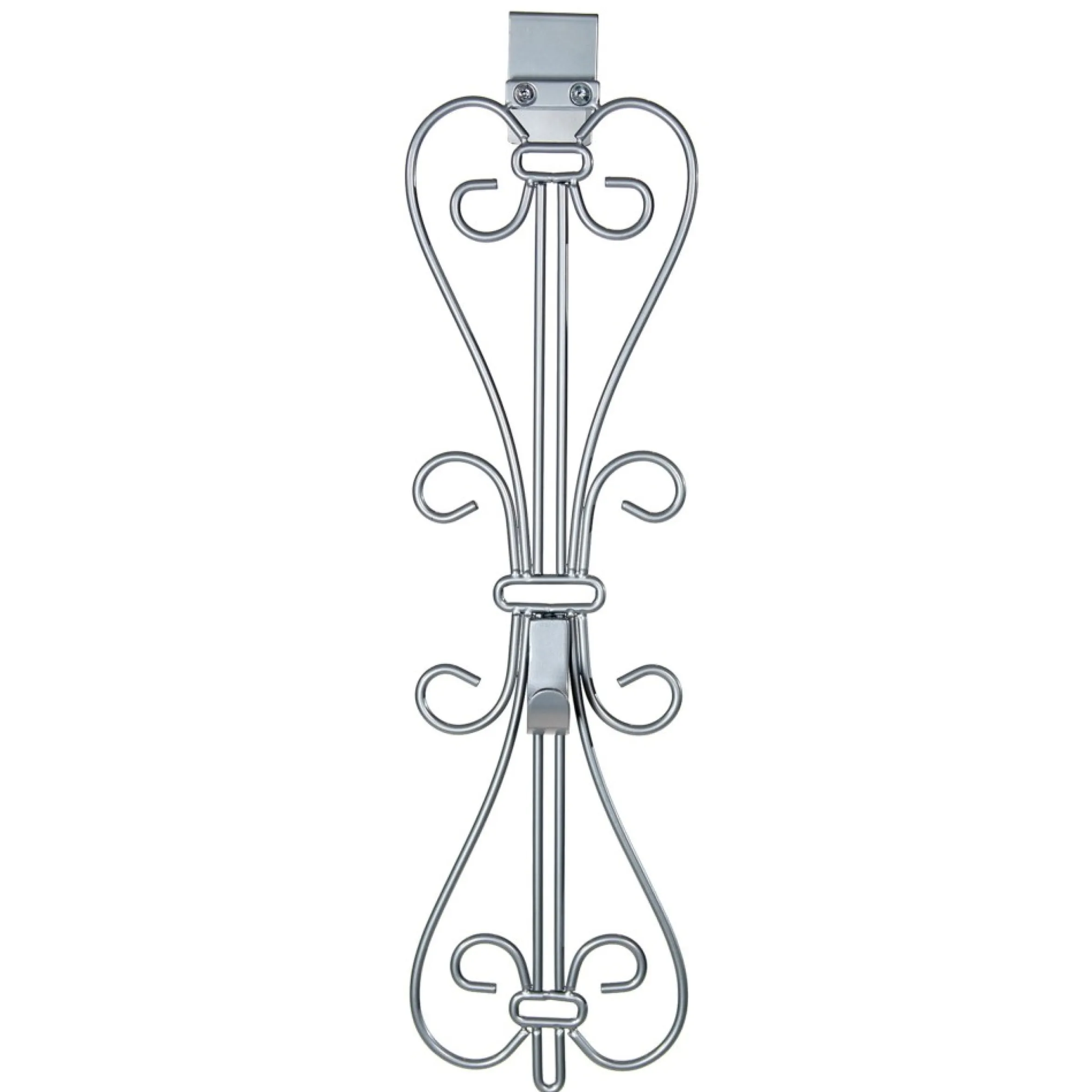 19.5" Silver Decorative Adjustable Wreath Hanger