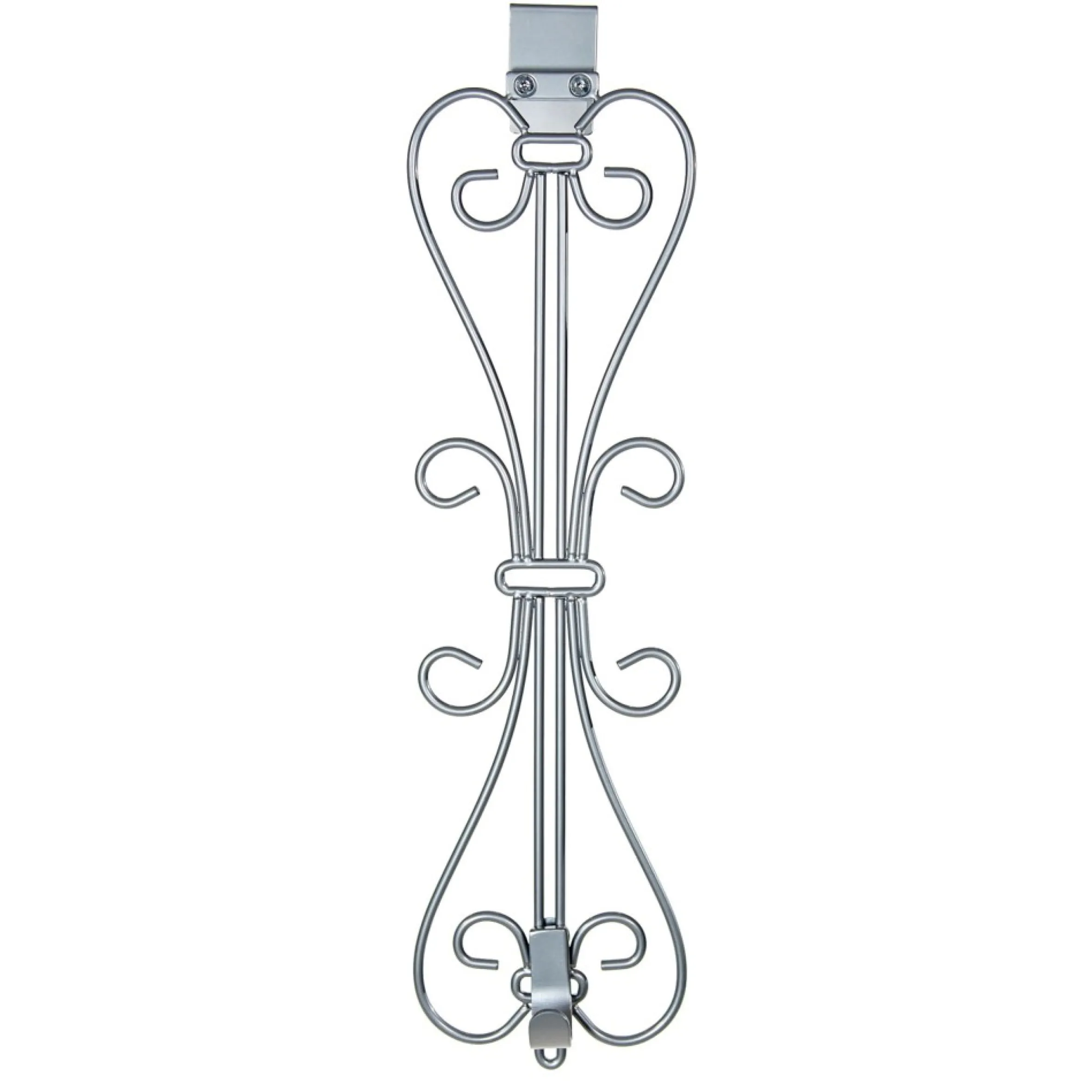 19.5" Silver Decorative Adjustable Wreath Hanger