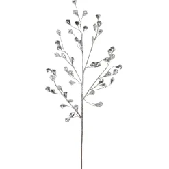 30" Silver Glittered Artifcal Christmas Twig Spray