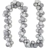 6' Silver Shatterproof Ball 3-Finish Christmas Garland