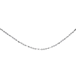 9' Silver Shiny And Matte Beaded Christmas Garland
