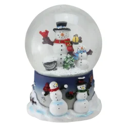 7" Snowman Family Musical Christmas Snow Globe