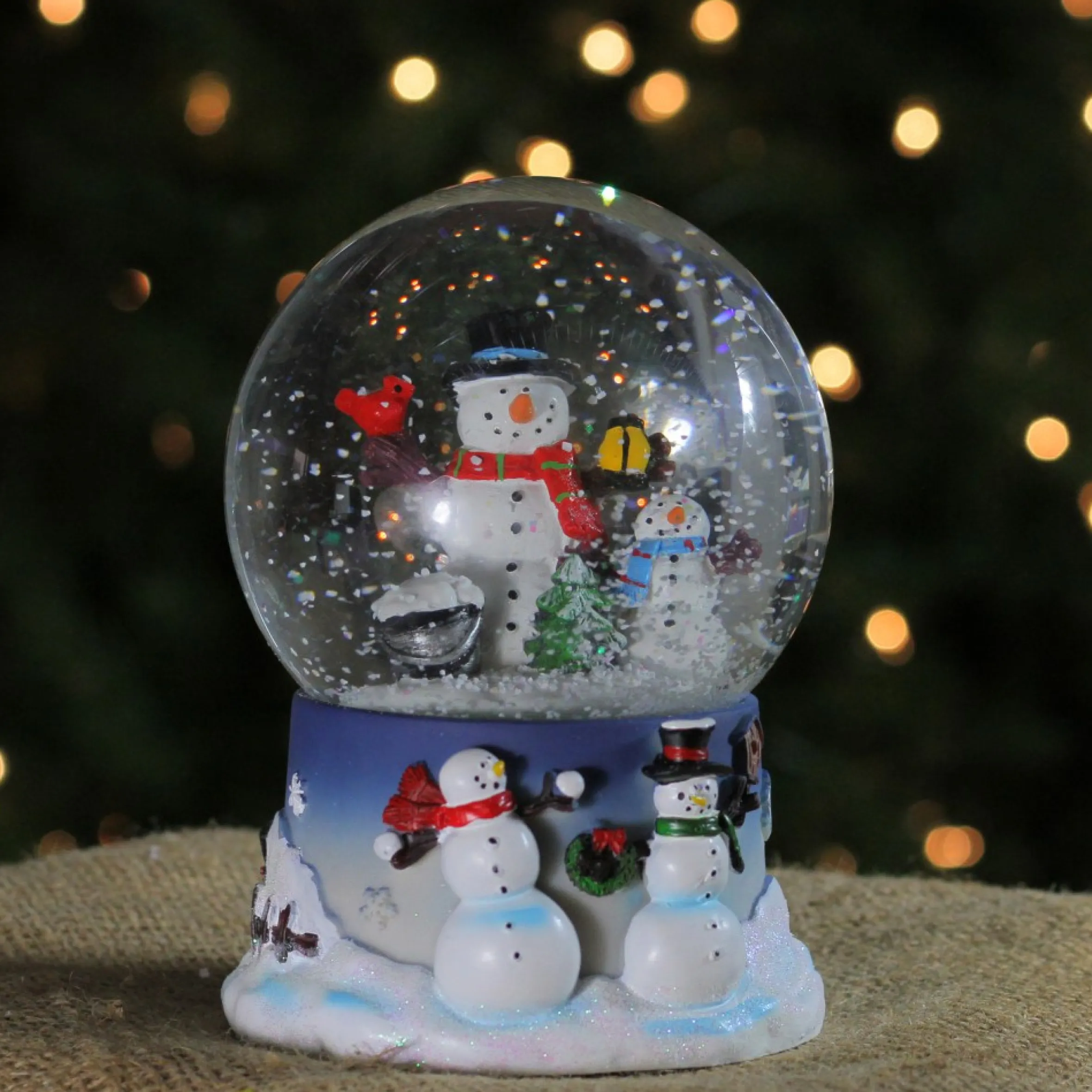 7" Snowman Family Musical Christmas Snow Globe