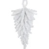 30" Snow White Pine Artificial Teardrop Christmas Swag, Unlit