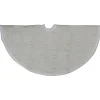 18" Solid Cream White Quilted Christmas Hexagon Mini Tree Skirt