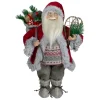 18" Standing Santa Christmas Figure With Snow Shoes And Presents