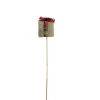 16" Tan Brown And Red Christmas Gift Box Shaped Pick