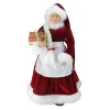 24" Traditional Mrs Claus With Braided Hair And Gifts Christmas Figure