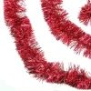 50' Traditional Shiny Red 6 Ply Christmas Foil Tinsel Garland - Unlit