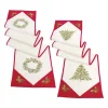 72" Tree And Wreath Christmas Table Runner
