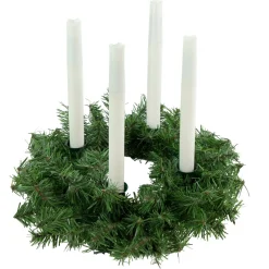 12" Two-Tone Pine Artificial Christmas Advent Candle Wreath