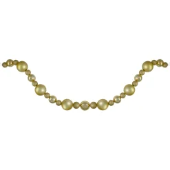6' Vegas Gold 3-Finish Shatterproof Ball Christmas Garland