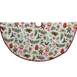 50" Velvet Multi Printed Christmas Tree Skirt
