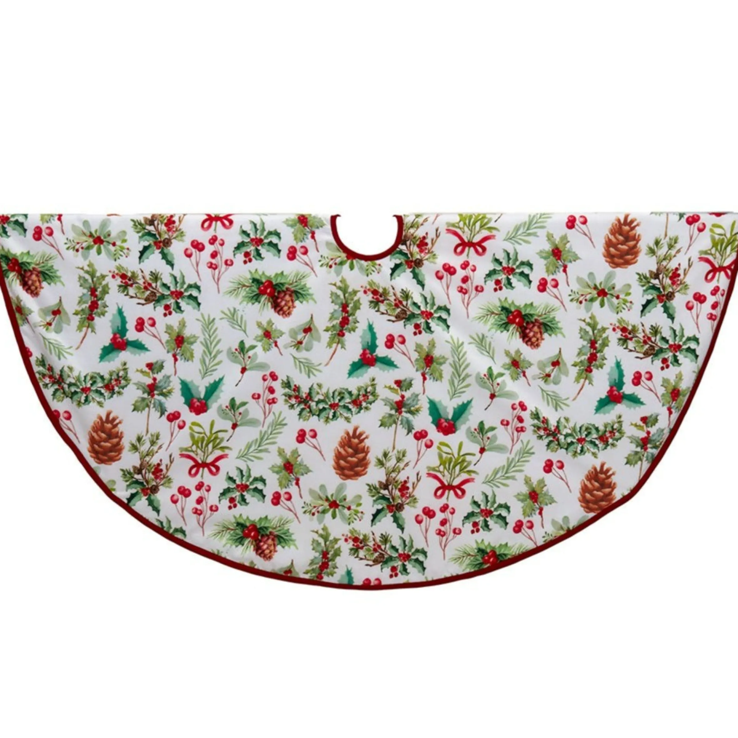 50" Velvet Multi Printed Christmas Tree Skirt