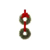 Waterproof Double Berry Boxwood Outdoor Artificial Christmas Wreath, 16-Inch, Unlit