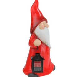 12" Whimsical Santa Claus Gnome With Lantern Christmas Figure